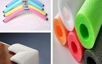 Tubo in schiuma di pe, asta, profilo